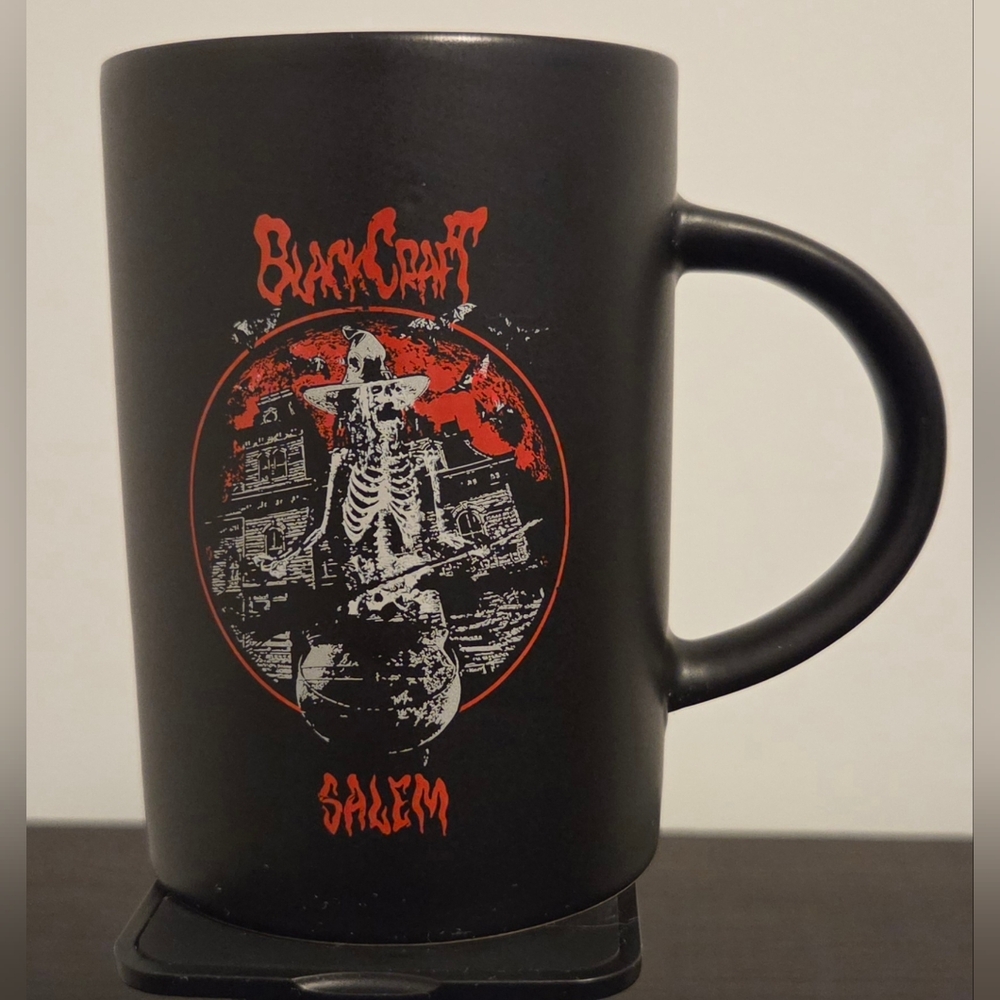 🖤 Blackcraft Cult Salem Gothic Coffee Mug | Witchy Occult Black Ceramic Cup